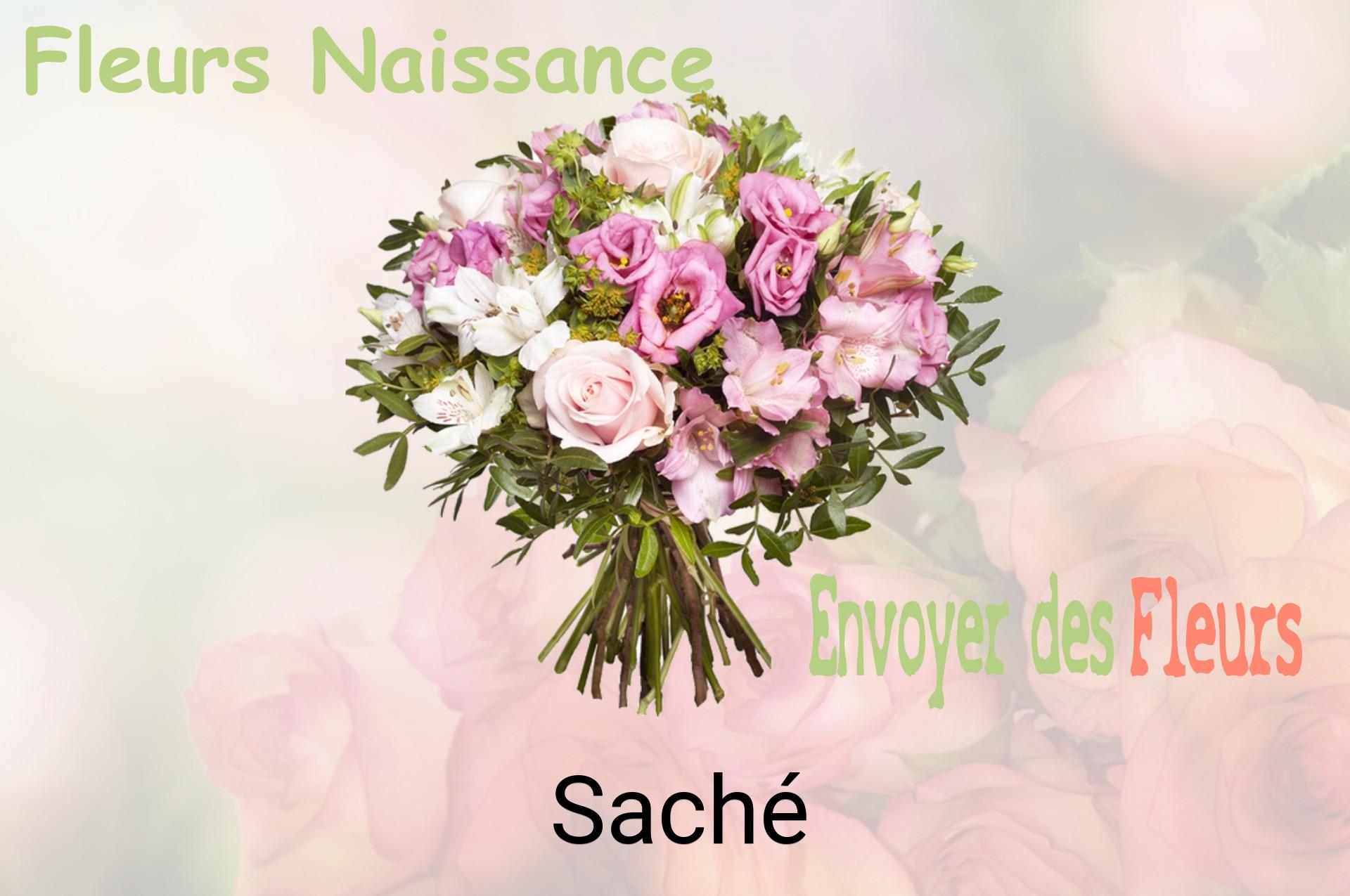 Bouquet de fleurs de naissance livré à Saché